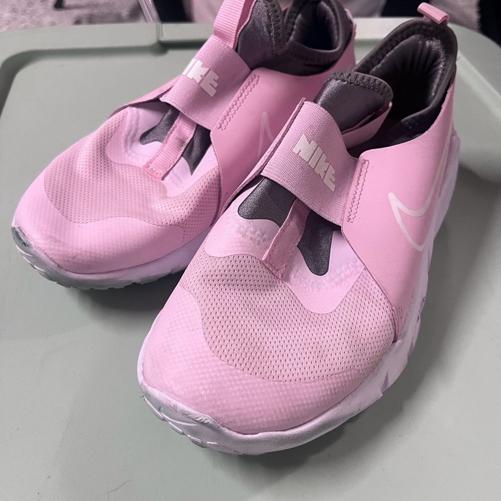 Nike Kids Pink Slip-On Sneakers with Strap